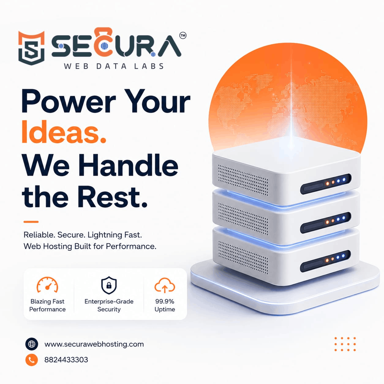 SSD Web Hosting and Domain Registration Server Infrastructure